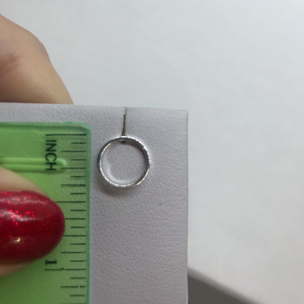 Sterling Silver 925 Circle Stud Earrings - Picture 5 of 5